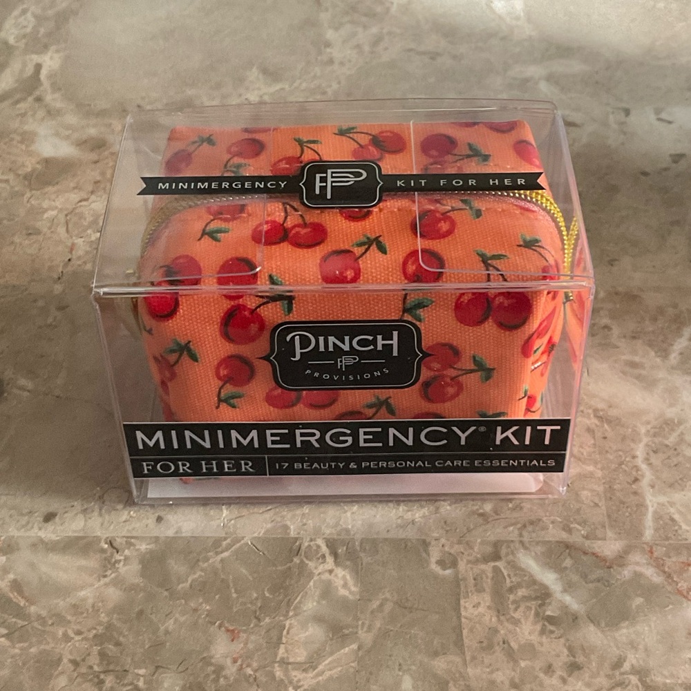 Pinch Provisions Minemergency Kit - Cherry Print Orange Pouch